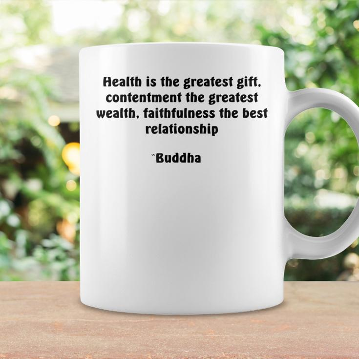 Health And Contentment Buddha Quote Coffee Mug Gifts ideas