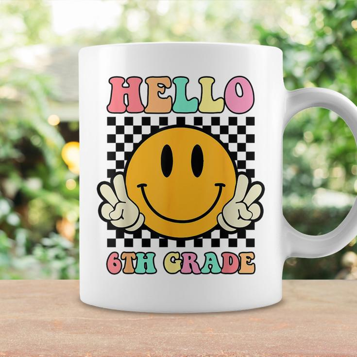 Hello 6Th Grade Hippie Smile Face Back To School First Day Coffee Mug Gifts ideas