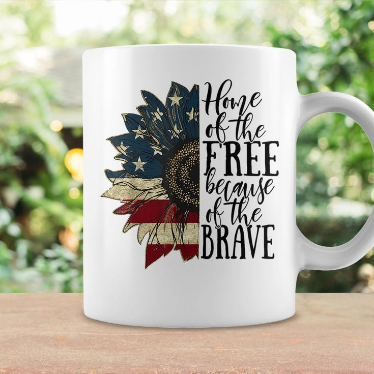Home Of The Free Because Of The Brave American Sunflower Coffee Mug Gifts ideas