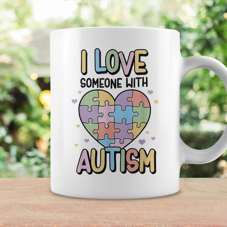 I Love Someone With Autism Kids Heart Puzzle Colorful Kids Coffee Mug Gifts ideas