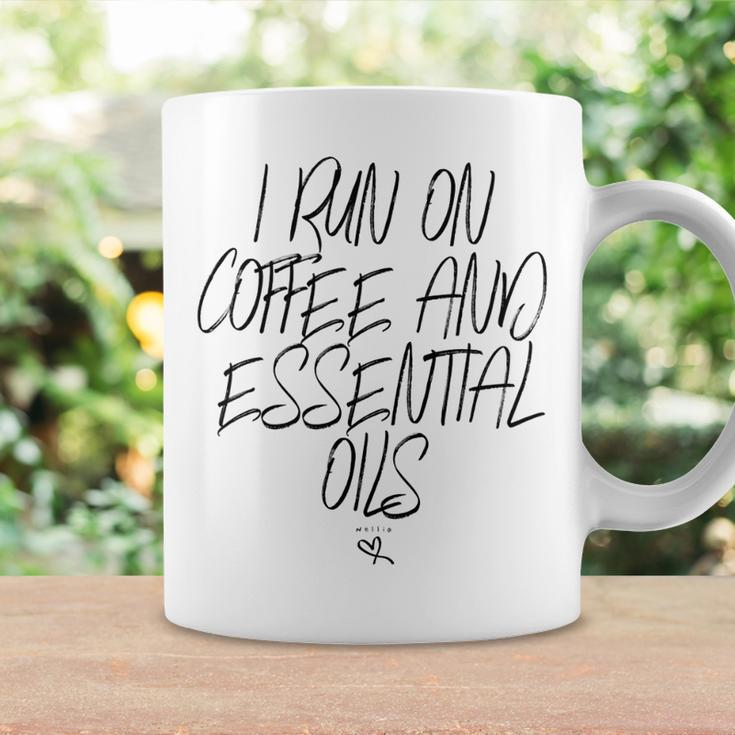 I Run On Coffee And Essential Oils Sarcastic Oil Funny Mom Gift For Womens Coffee Mug Gifts ideas