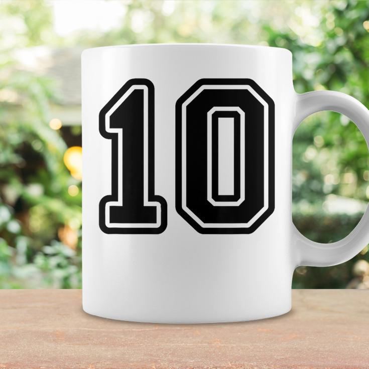 Jersey 10 Black Sports Team Jersey Number 10 Coffee Mug Gifts ideas