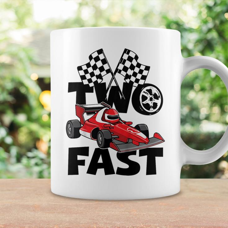 Kids Two Fast 2 Curious Racing 2Nd Birthday Race Car Pit Crew Coffee Mug Gifts ideas