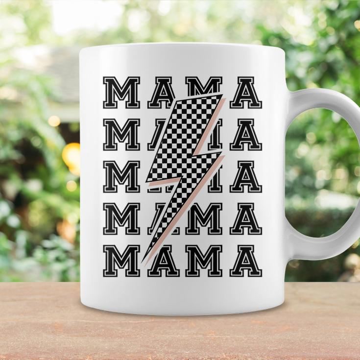 Mama Lightning Bolt Checkered Pattern Coffee Mug Gifts ideas