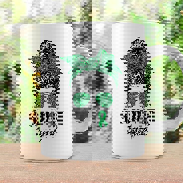 Messy Bun Sunglasses Support Squad Liver Disease Awareness Coffee Mug Gifts ideas