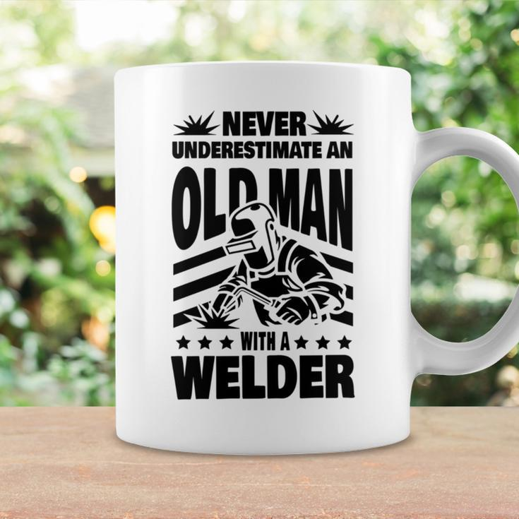 Never Underestimate An Old Man With A Welder Dad Coffee Mug Gifts ideas