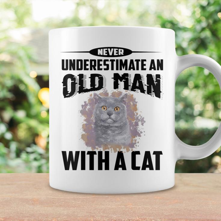 Never Underestimate An Old Man With British Shorthair Cat Old Man Funny Gifts Coffee Mug Gifts ideas