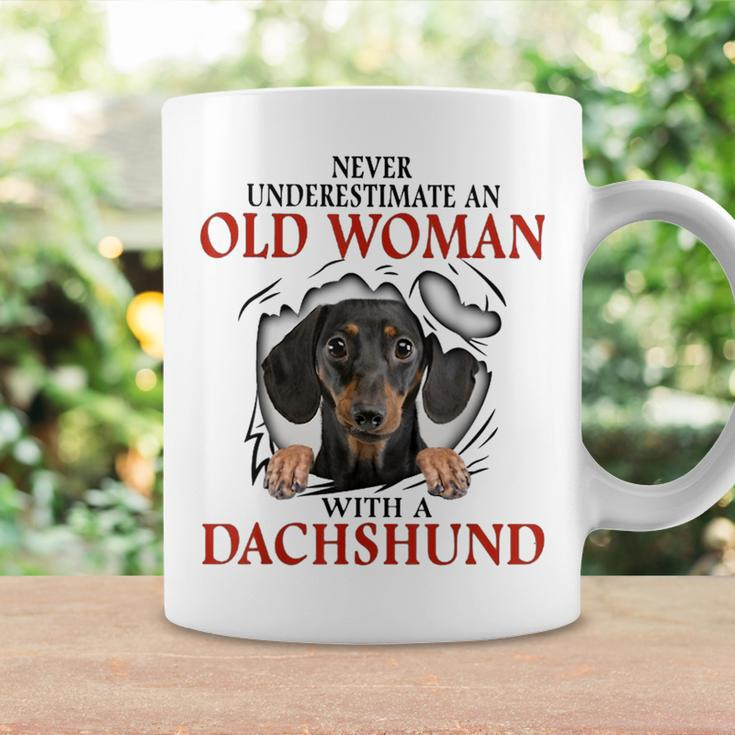 Never Underestimate An Old Woman With A Dachshund Coffee Mug Gifts ideas