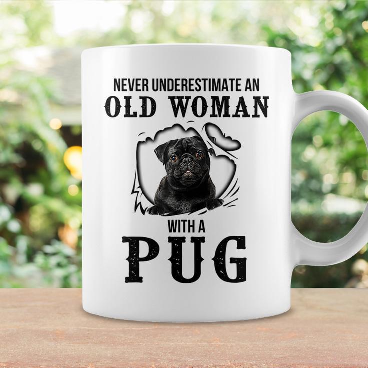 Never Underestimate An Old Woman With A Pug Coffee Mug Gifts ideas