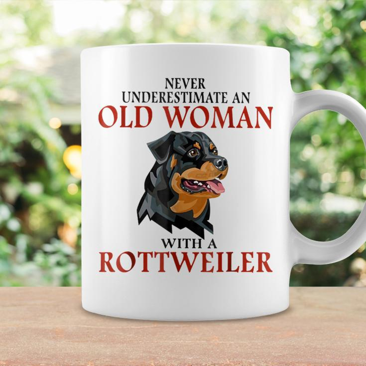 Never Underestimate An Old Woman With A Rottweiler Coffee Mug Gifts ideas