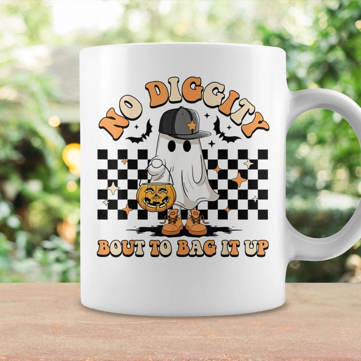 No Diggity Bout To Bag It Up Retro Halloween Spooky Season Coffee Mug Gifts ideas