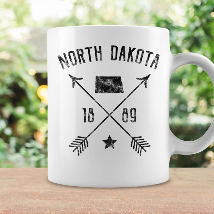 North Dakota Classic Vintage Distressed Cross Graphic Coffee Mug Gifts ideas