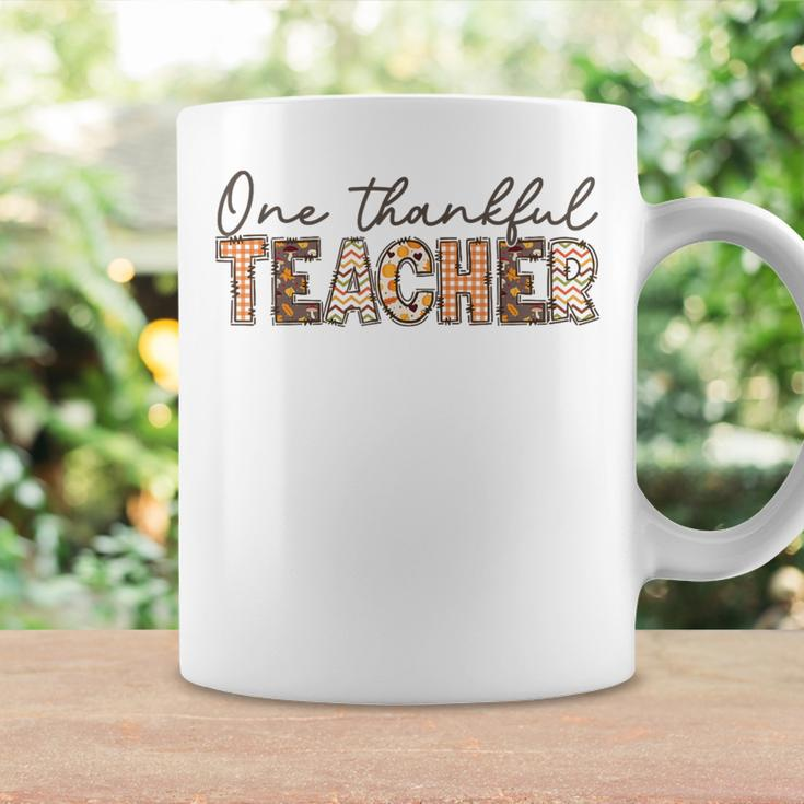 One Thankful Teacher Fall Thanksgiving Teacher Coffee Mug Gifts ideas