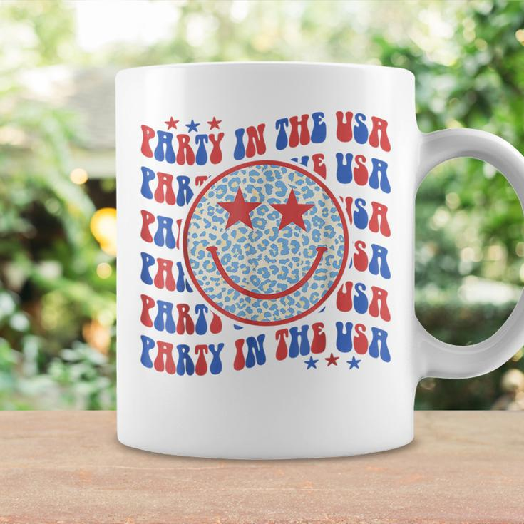 Party In The Usa Hippie Smile Face Leopard 4Th Of July Coffee Mug Gifts ideas
