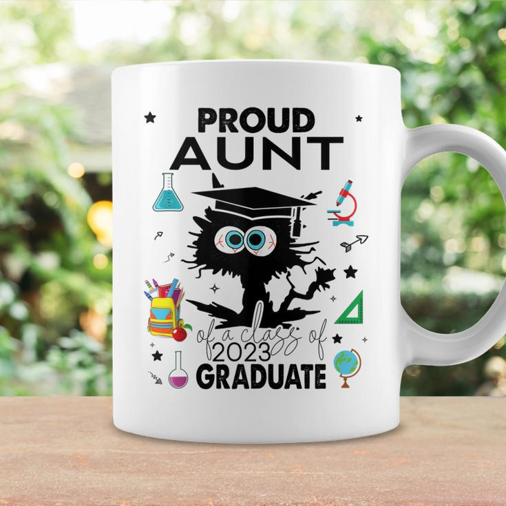 Proud Aunt Of A Class Of 2023 Graduate Cool Funny Black Cat Coffee Mug Gifts ideas