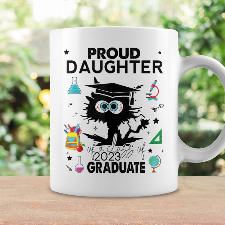Proud Daughter Of A Class Of 2023 Graduate Funny Black Cat Coffee Mug Gifts ideas