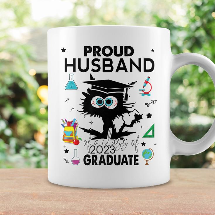 Proud Husband Of A Class Of 2023 Graduate Funny Black Cat Coffee Mug Gifts ideas