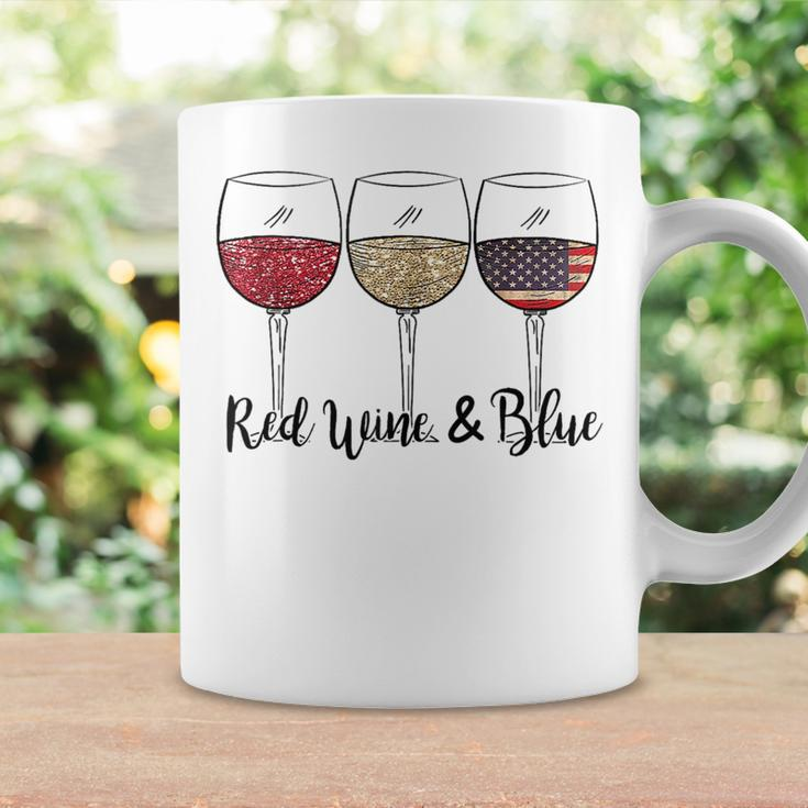 Red Wine & Blue 4Th Of July Usa American Flag Wine Patriotic Coffee Mug Gifts ideas