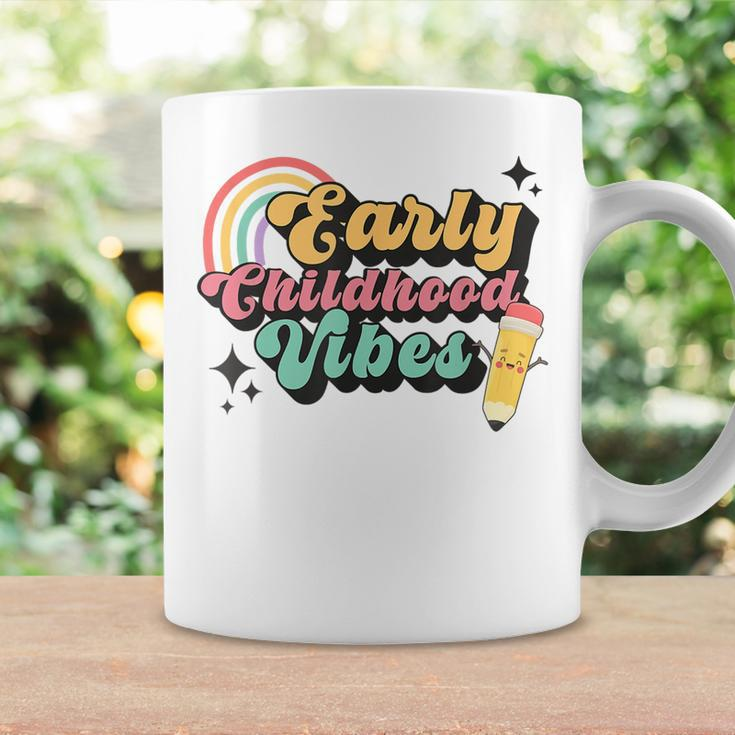 Retro Early Childhood Vibes Toddler Teacher Daycare Provider Coffee Mug Gifts ideas