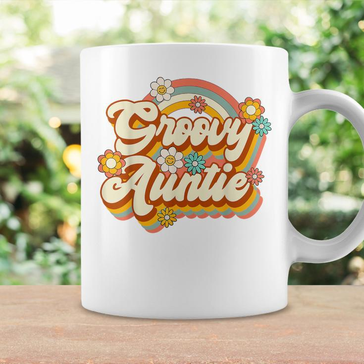 Retro Groovy Auntie Family Birthday 60S 70S Hippie Costume Coffee Mug Gifts ideas