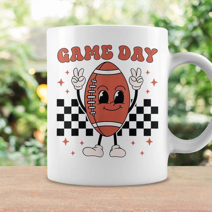 Retro Groovy Game Day American Football Players Fans Outfit Coffee Mug Gifts ideas