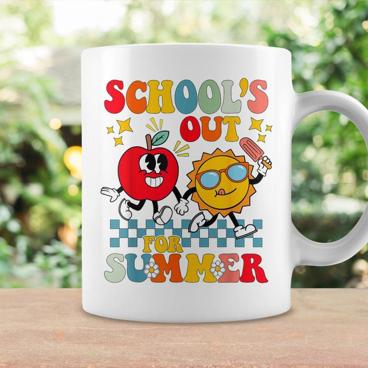 Retro Groovy Schools Out For Summer Graduation Teacher Kids Coffee Mug Gifts ideas
