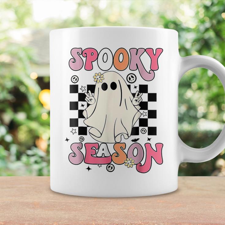 Retro Hippie Halloween Cute Ghost Spooky Season Coffee Mug Gifts ideas