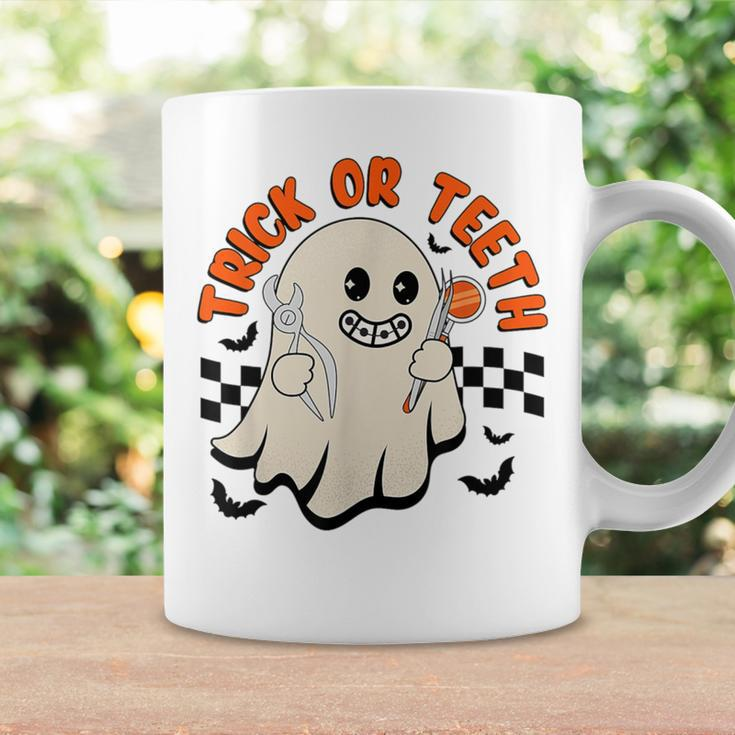 Retro Orthodontist Halloween Trick Or Treat Dentist Ghost Coffee Mug Gifts ideas