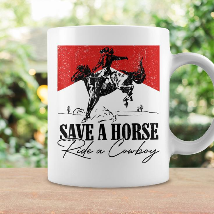 Save A Horse Ride A Cowboy Skeleton Country Skull Western Coffee Mug Gifts ideas