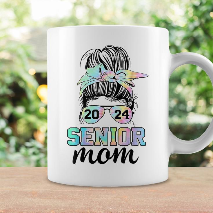Senior 2024 Mom Class Of 24 Proud Mom Messy Bun Tie Dye Gifts For Mom Funny Gifts Coffee Mug Gifts ideas