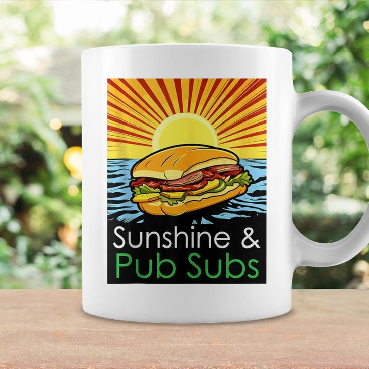 Sunshine And Pub Subs Cute Beach Lover Sunset Coffee Mug Gifts ideas