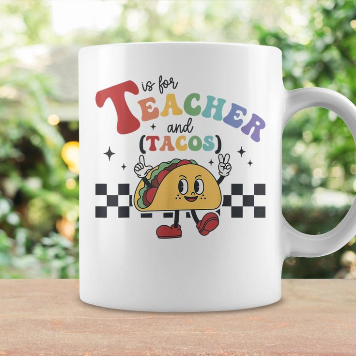 T Is For Teacher And Tacos Funny Back To School Teaching Coffee Mug Gifts ideas