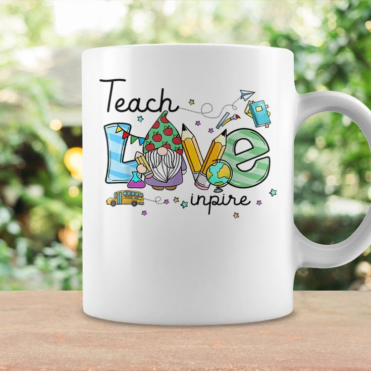 Teach Love Inspire Funny Gnome Back To School Prek Teachers Coffee Mug Gifts ideas