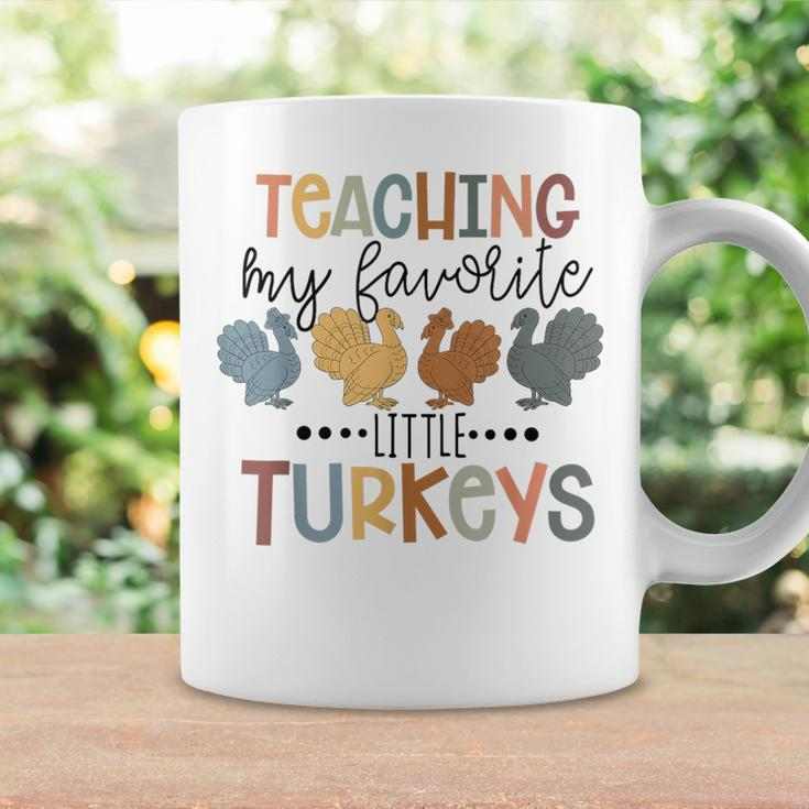 Teaching My Favorite Little Turkeys Thanksgiving Teacher Coffee Mug Gifts ideas