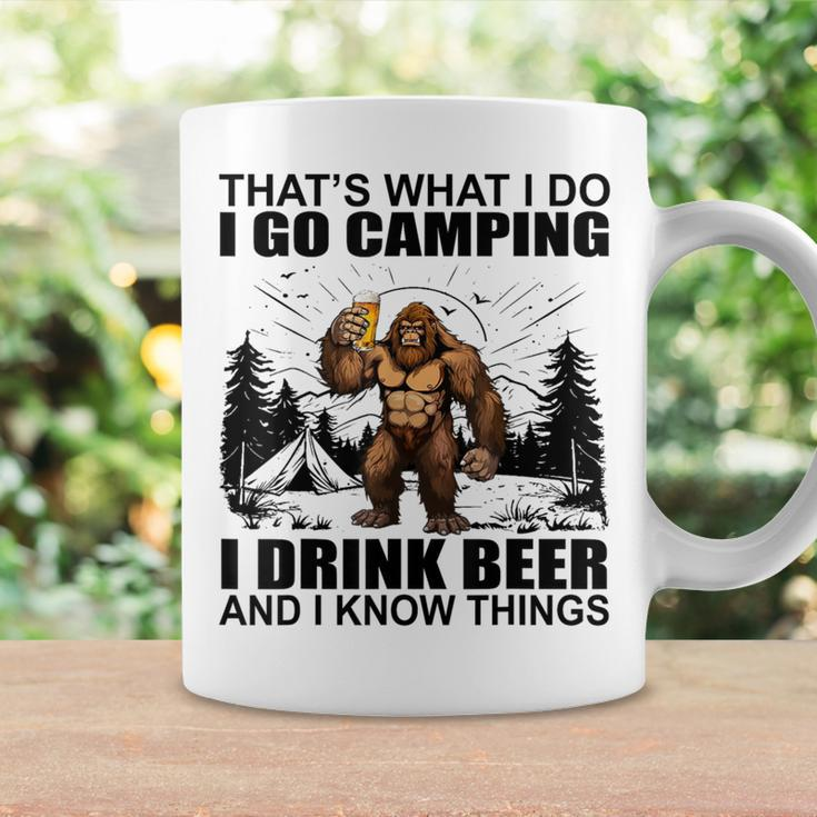 That's What I Do I Go Camping I Drink Beer And I Know Things Coffee Mug Gifts ideas