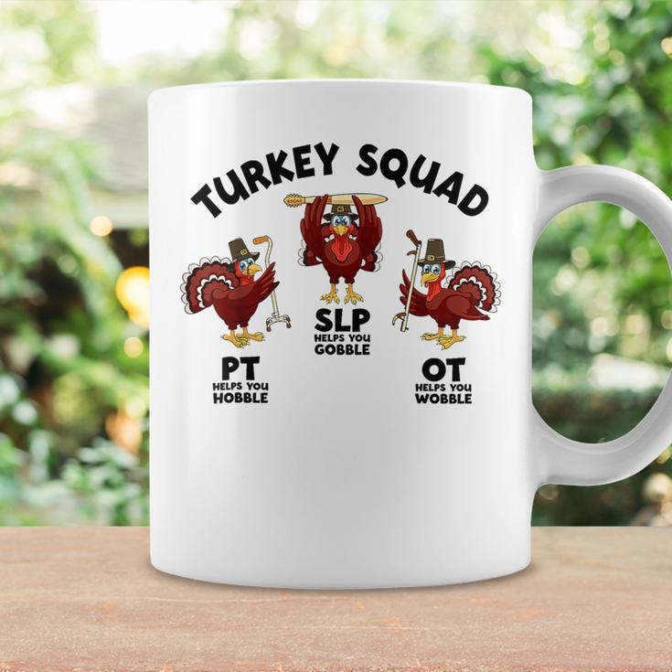 Turkey Squad Ot Pt Slp Occupational Therapy Thanksgiving Coffee Mug Gifts ideas