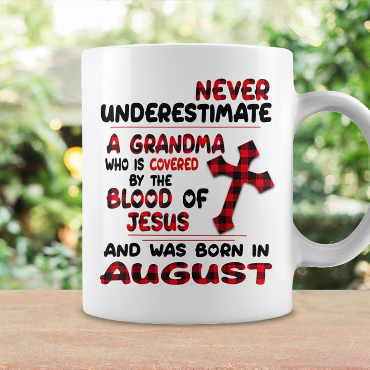 Never Underestimate A Grandma Blood Of Jesus August Coffee Mug Gifts ideas