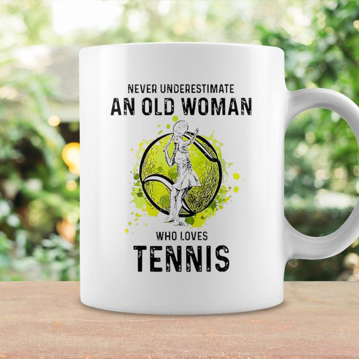 Never Underestimate An Old Woman Who Loves Tennis Sport Coffee Mug Gifts ideas