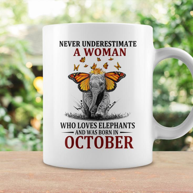 Never Underestimate A Woman Who Loves Elephants October Coffee Mug Gifts ideas