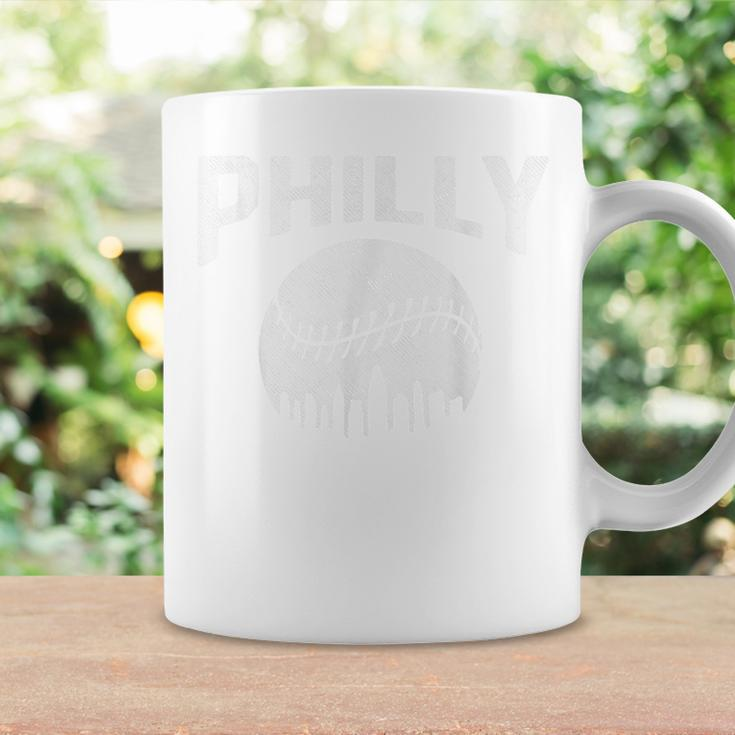 Vintage Distressed Philly Baseball Lovers Cityscape Skyline Coffee Mug Gifts ideas