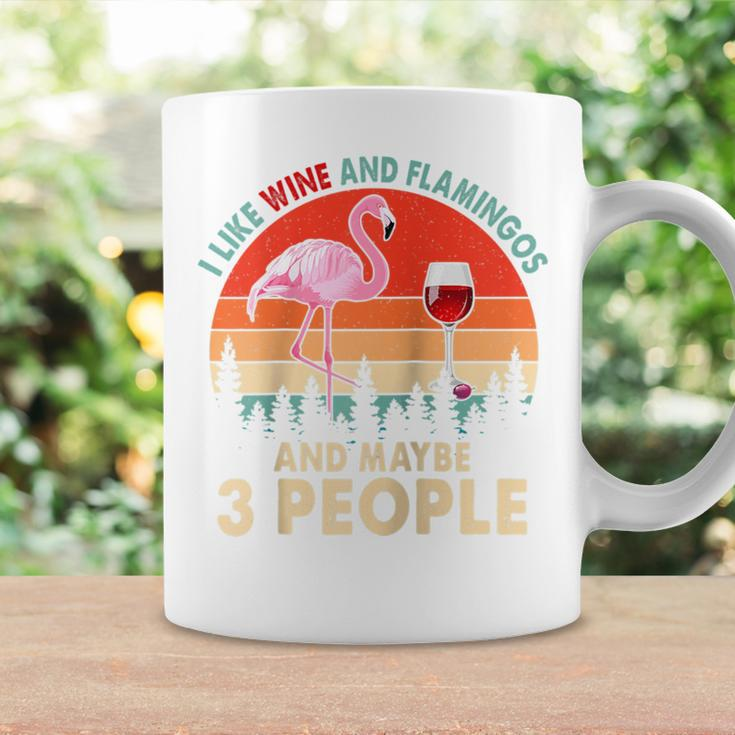 Vintage Retro I Like Wine And Flamingos Maybe 3 People Lover Coffee Mug Gifts ideas