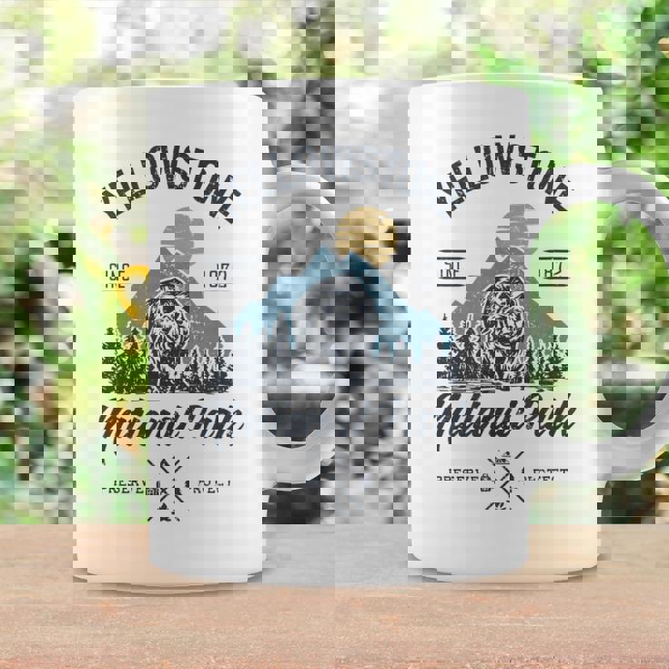 Vintage Retro Yellowstone National Park Hiking Coffee Mug Gifts ideas