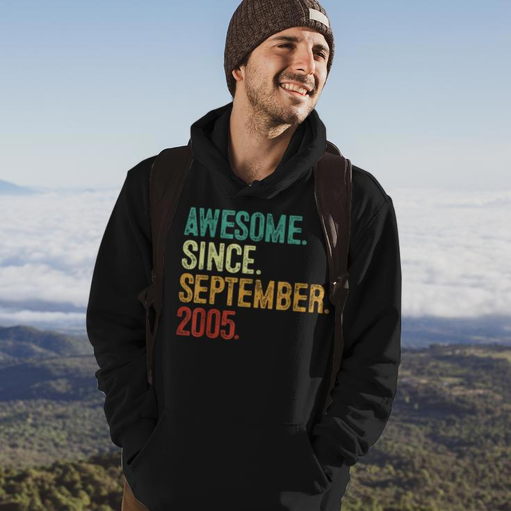 18 Year Old Awesome Since September 2005 18Th Birthday Hoodie Lifestyle