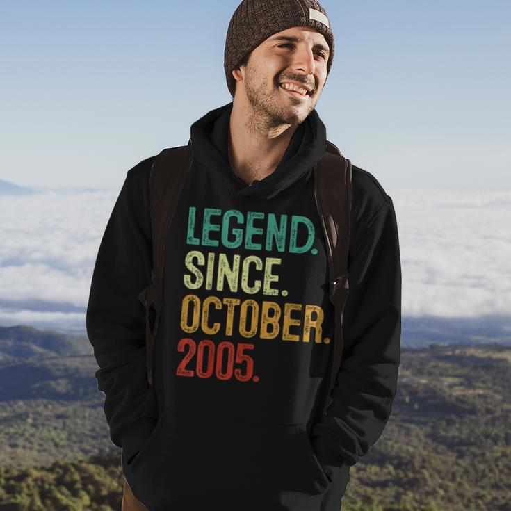 18 Years Old Legend Since October 2005 18Th Birthday Hoodie Lifestyle