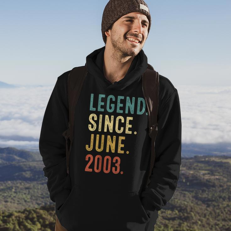 19 Years Old Gifts Legend Since June 2003 19Th Birthday Hoodie Lifestyle