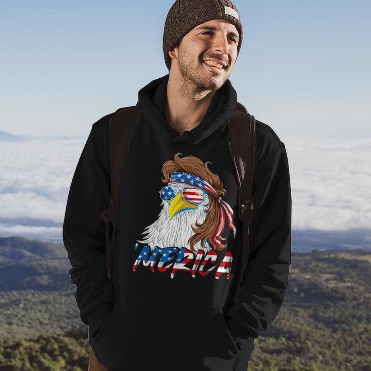 4Th Of July Eagle Mullet Merica Men 4Th Of July American Mullet Funny Gifts Hoodie Lifestyle