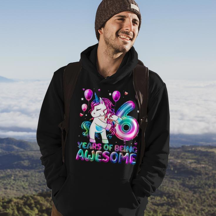 6 Years Of Being Awesome 6Th Birthday Girl Unicorn Party Hoodie Lifestyle