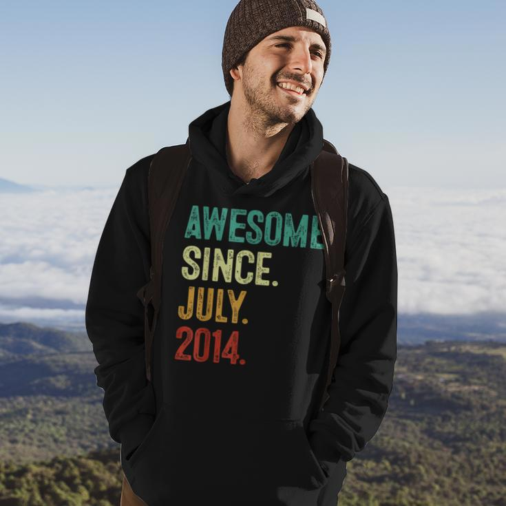 9 Year Old Awesome Since July 2014 9Th Birthday Hoodie Lifestyle