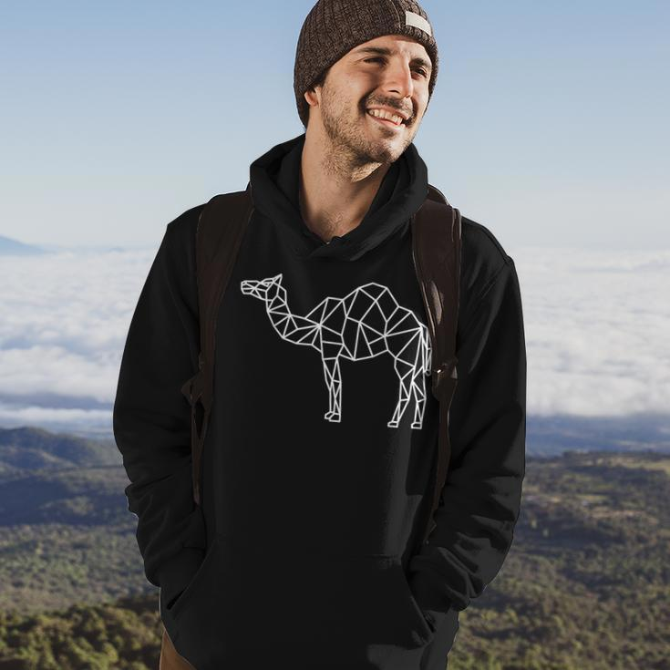 African Camel Safari Low Poly Graphic Hoodie Lifestyle