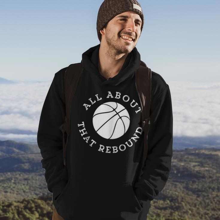 All About That Rebound Motivational Basketball Team Player Hoodie Lifestyle